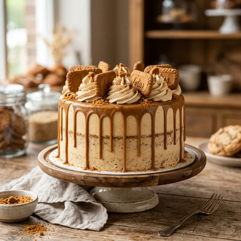 Lotus Biscoff Drip Cake — 100% eggless cake by Nova Cakes, Halifax & Dartmouth